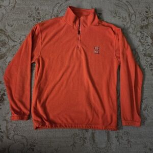 Orange Quarter-Zip Pullover with Logo
